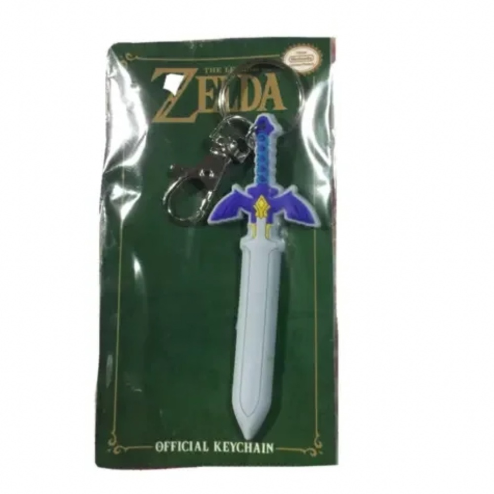 The Legend of Zelda Keychain Sword Gamers Gift Rubber Nintendo Official New